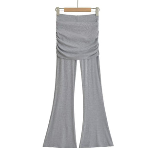 pleated bell-bottoms