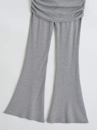 pleated bell-bottoms