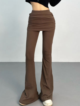 pleated bell-bottoms