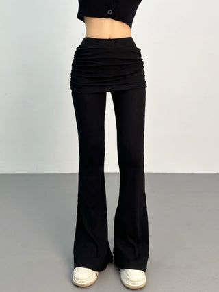 pleated bell-bottoms