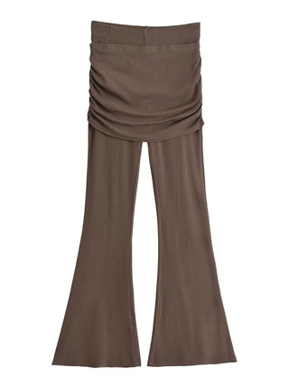 pleated bell-bottoms
