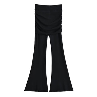 pleated bell-bottoms