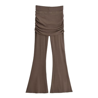 pleated bell-bottoms