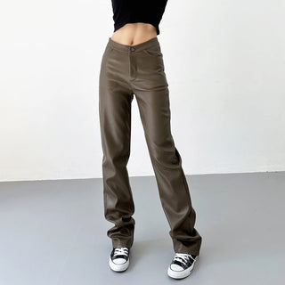 black leather pants