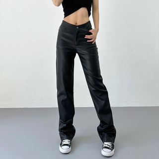 black leather pants