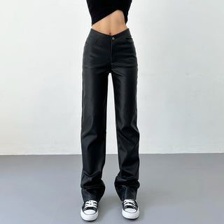 black leather pants