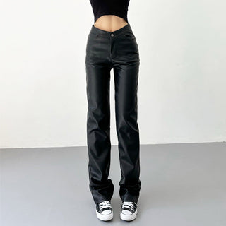 black leather pants