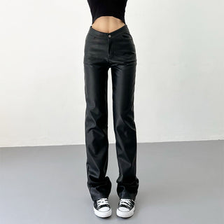 black leather pants
