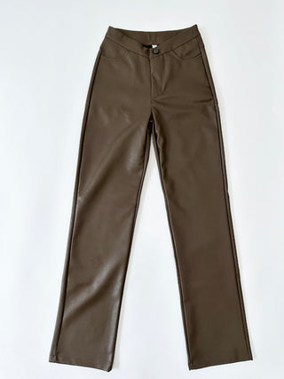 black leather pants
