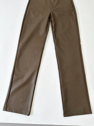 black leather pants