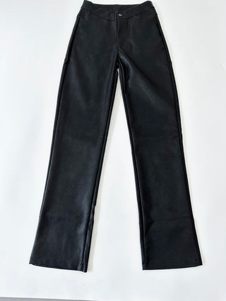 black leather pants