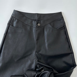 black leather pants