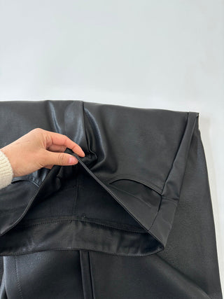 black leather pants