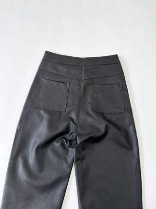 black leather pants