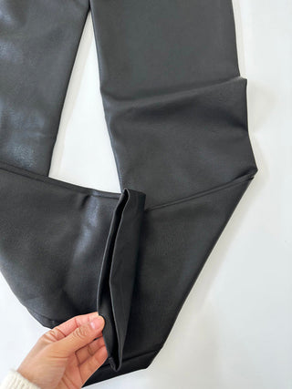 black leather pants