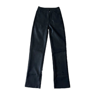 black leather pants