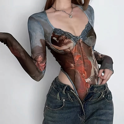 Y2K Aesthetic Bodysuit