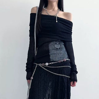 Y2K Off Shoulder Top