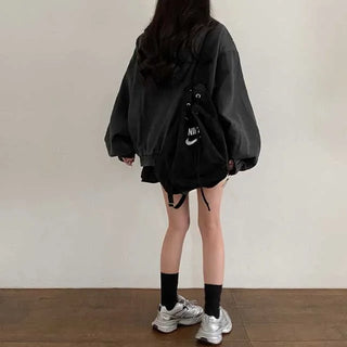 Y2K Hooded Oversized Denim Hoodie