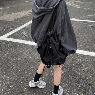 Y2K Hooded Oversized Denim Hoodie
