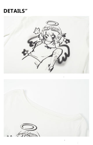 [YAWHAT] angel print tee