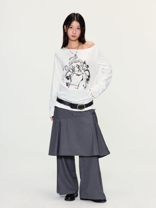 [YAWHAT] angel print tee