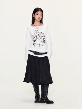 [YAWHAT] angel print tee