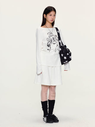 [YAWHAT] angel print tee