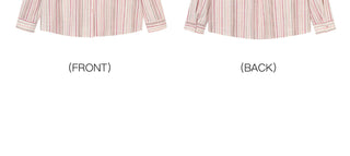 [YAWHAT] striped loose shirt