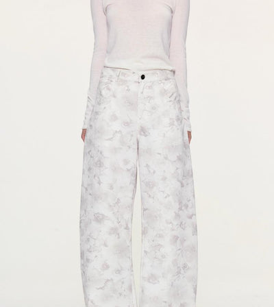 [YAWHAT] floral wide pants