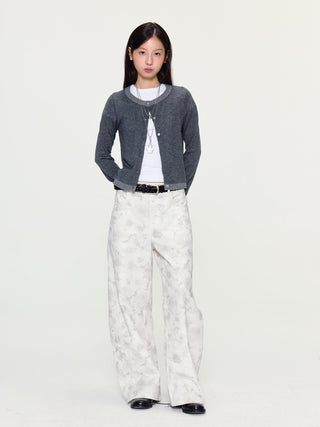 [YAWHAT] floral wide pants