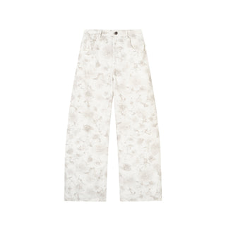 [YAWHAT] floral wide pants