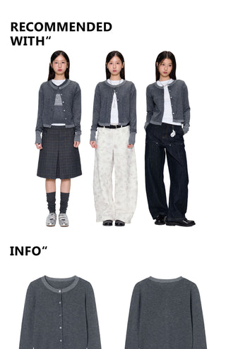 [YAWHAT] wool knit cardigan