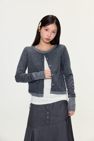 [YAWHAT] wool knit cardigan