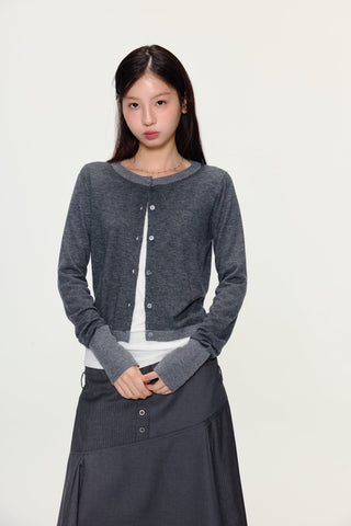 [YAWHAT] wool knit cardigan