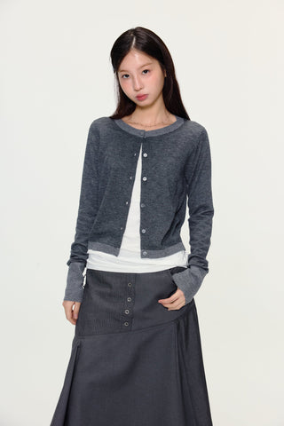 [YAWHAT] wool knit cardigan