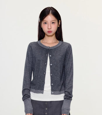 [YAWHAT] wool knit cardigan