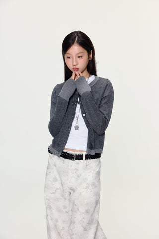 [YAWHAT] wool knit cardigan