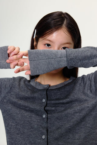 [YAWHAT] wool knit cardigan