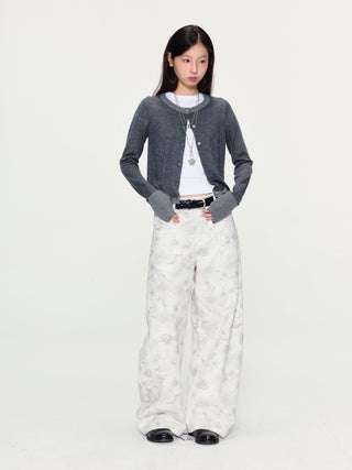 [YAWHAT] wool knit cardigan