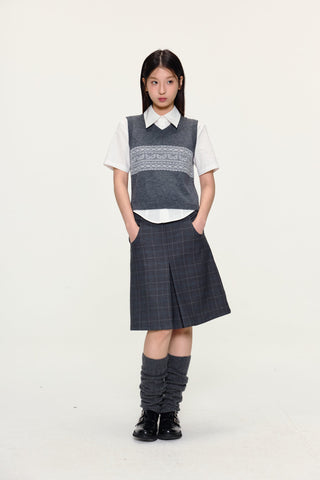[YAWHAT] fairisle knit vest