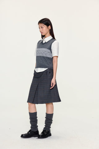 [YAWHAT] fairisle knit vest