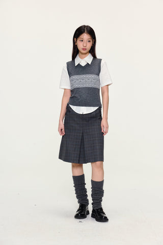 [YAWHAT] fairisle knit vest