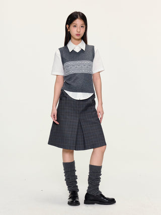 [YAWHAT] fairisle knit vest