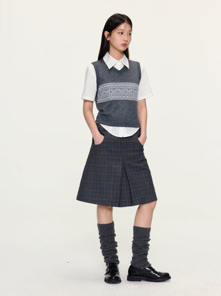 [YAWHAT] fairisle knit vest