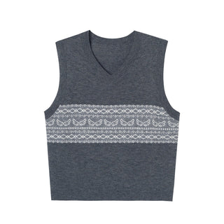 [YAWHAT] fairisle knit vest