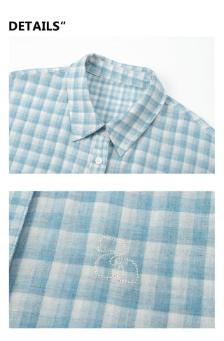 [YAWHAT] plaid loose shirt