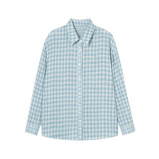 [YAWHAT] plaid loose shirt