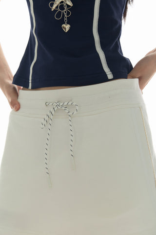 [YAWHAT] drawstring elastic skirt