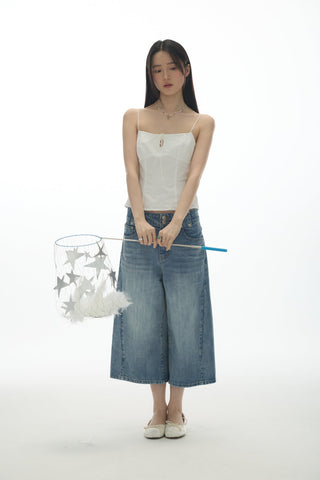 [YAWHAT] lace-up tube top